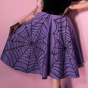 Widow Spiderweb Circle Skirt in Periwinkle - Vixen by Micheline Pitt
